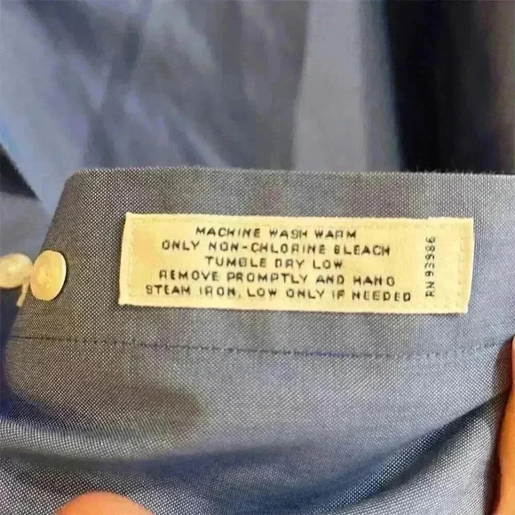 Brooks Brothers Men's Blue Dress Shirt 16.5 Long Sleeve Non-Iron - Picture 3 of 5